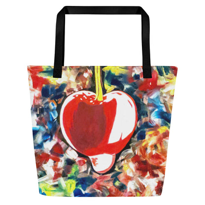 Cherry Tote Bag w/ Pocket