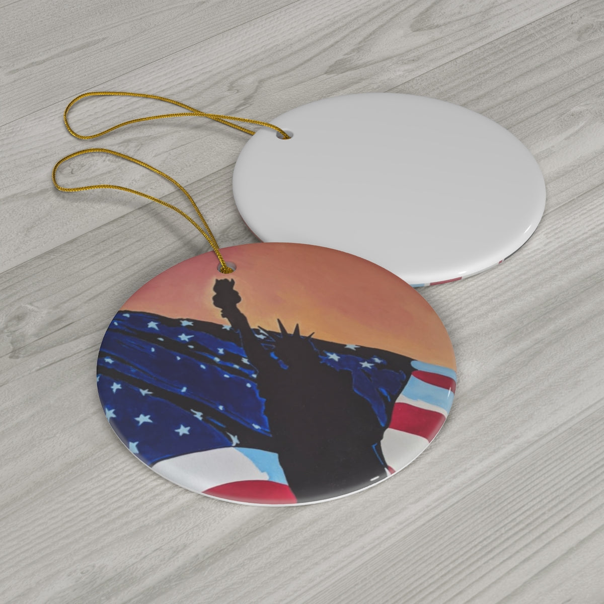 Lady Liberty Ceramic Ornament