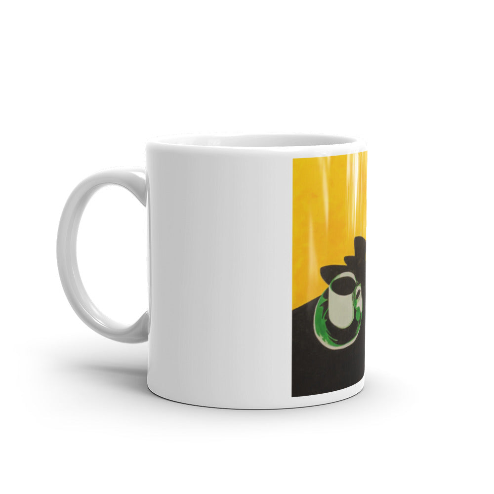 Black Coffee, Yellow Wall mug