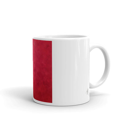 Black coffee, red table mug