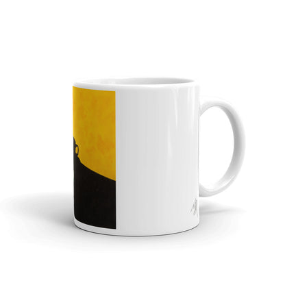 Black Coffee, Yellow Wall mug