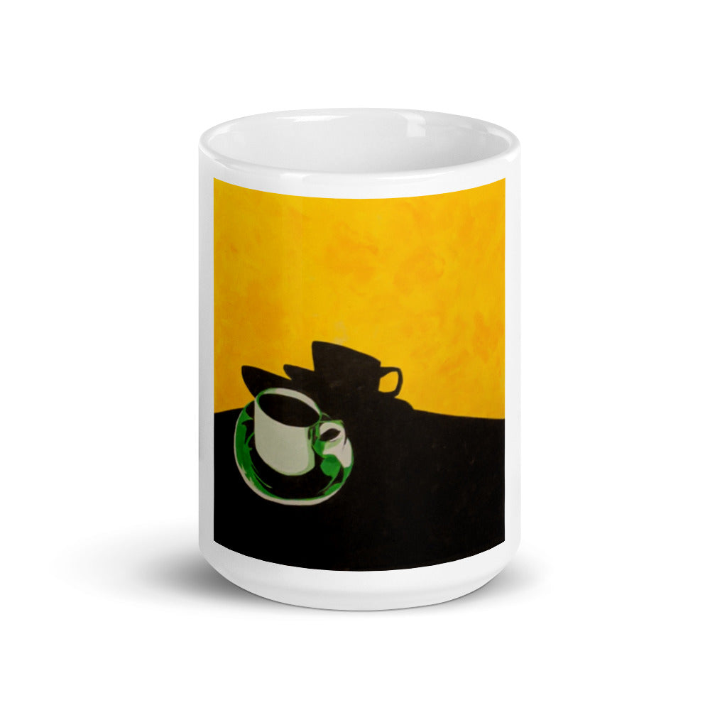 Black Coffee, Yellow Wall mug