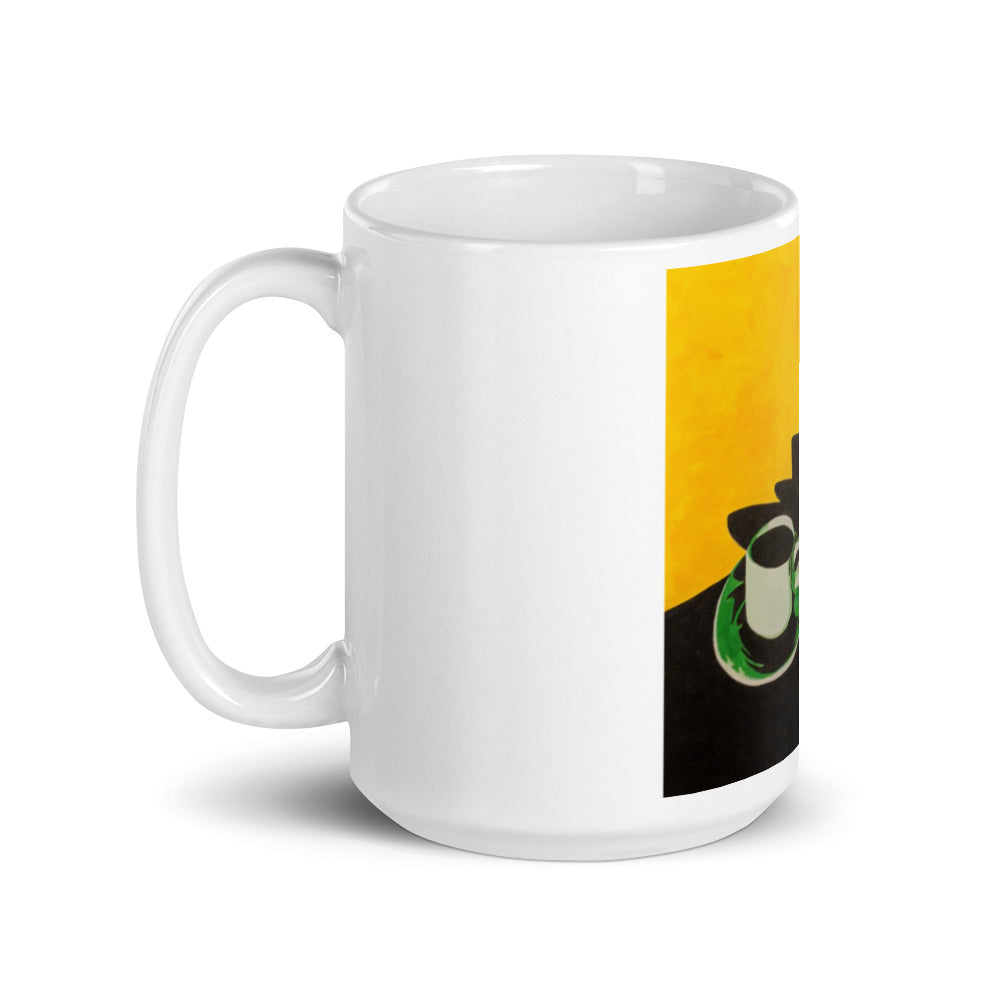 Black Coffee, Yellow Wall mug